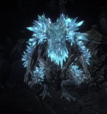 Мини-боссы в Dark Souls 3 - Гигантская кристальная ящерица