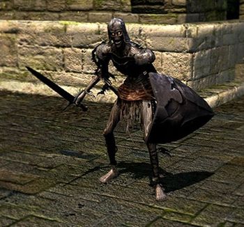 Противники в Dark Souls - Полый солдат