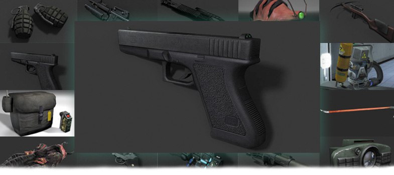 Оружие в Black Mesa - Пистолет Глок 17