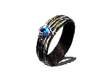 Кольцо с синим слезным камнем