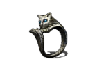 Кольцо серебряной кошки