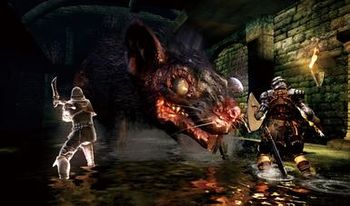 Мини-боссы в Dark Souls - Гигантская крыса-нежить