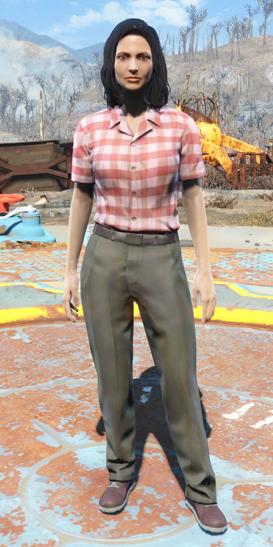 Броня и одежда в Fallout 4 - Клетчатая рубашка и слаксы