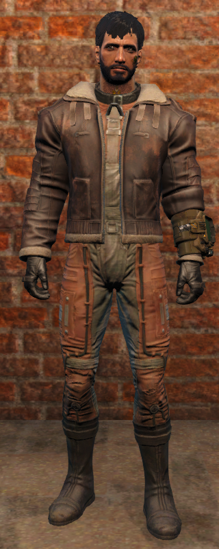 Броня и одежда в Fallout 4 - Кожаная куртка пилота