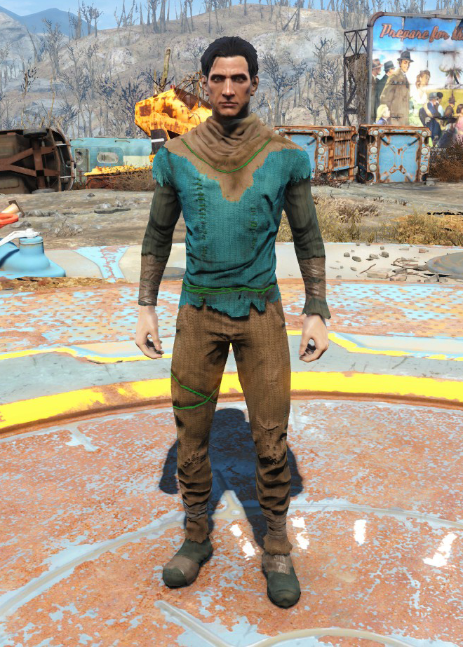 Броня и одежда Nuka-World в Fallout 4 - Яркий синий костюм