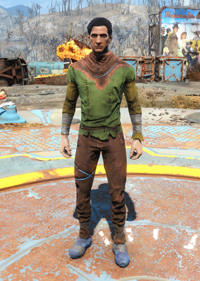 Броня и одежда Nuka-World в Fallout 4 - Яркий зелёный костюм