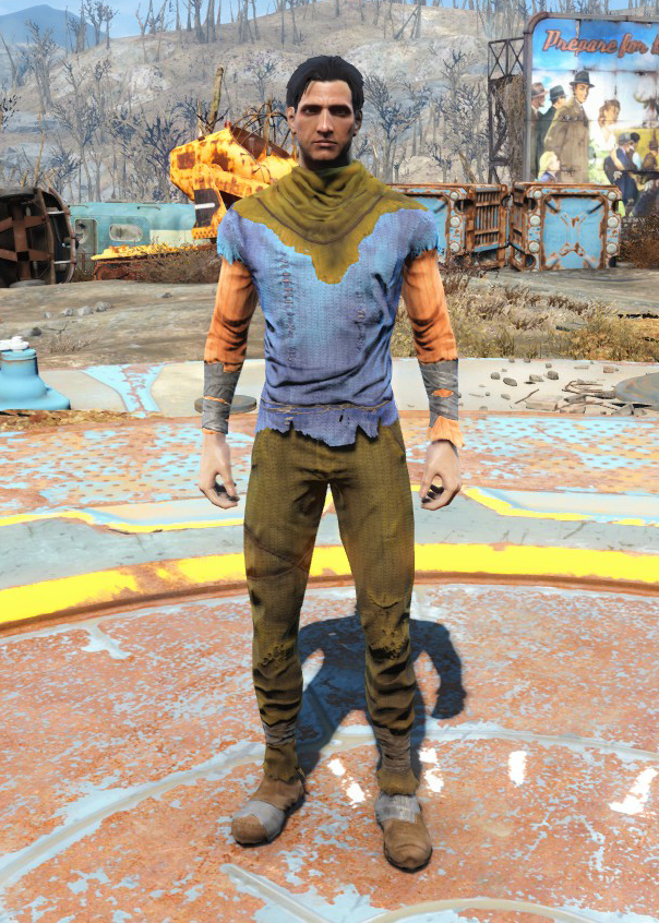 Броня и одежда Nuka-World в Fallout 4 - Яркий голубой костюм