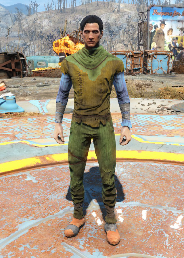 Броня и одежда Nuka-World в Fallout 4 - Яркий жёлтый костюм