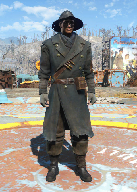 Броня и одежда Far Harbor в Fallout 4 - Охотничий плащ
