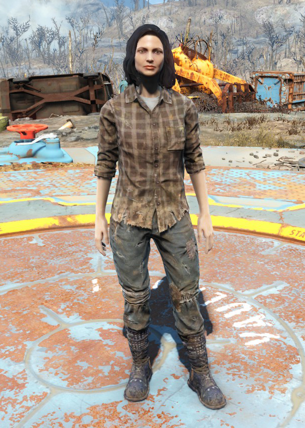Броня и одежда в Fallout 4 - Фланелевая рубашка и джинсы