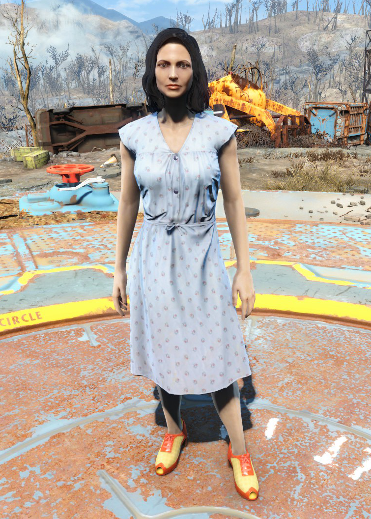 Броня и одежда в Fallout 4 - Выстиранное голубое платье