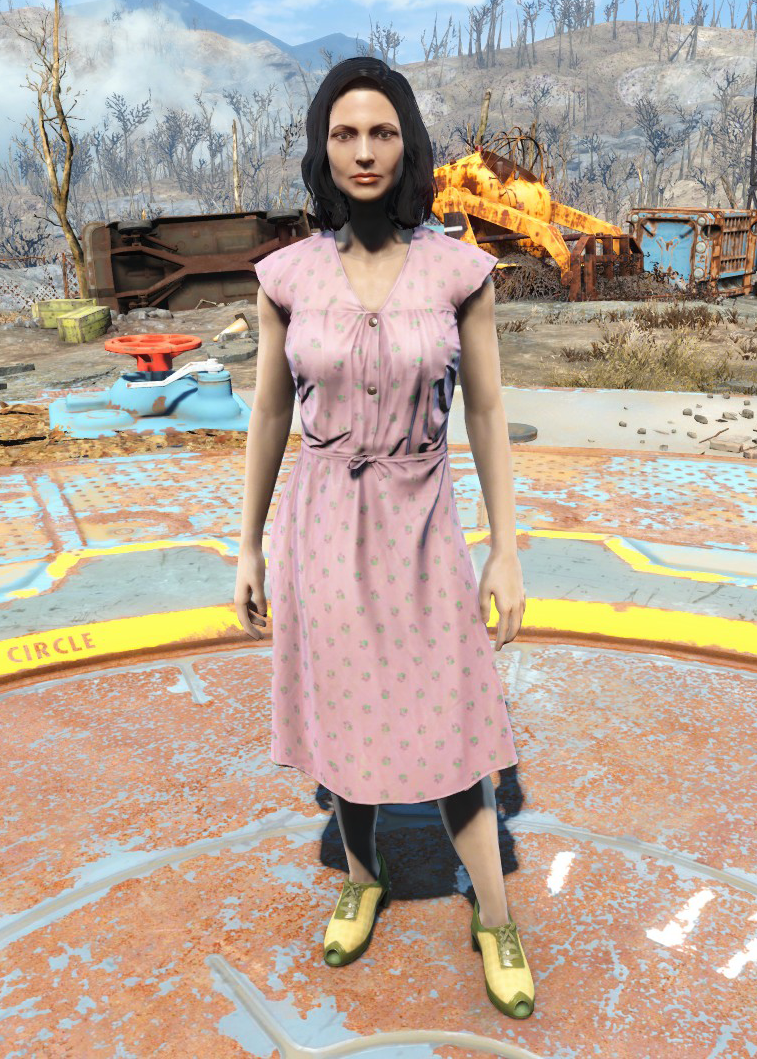 Броня и одежда в Fallout 4 - Выстиранное розовое платье