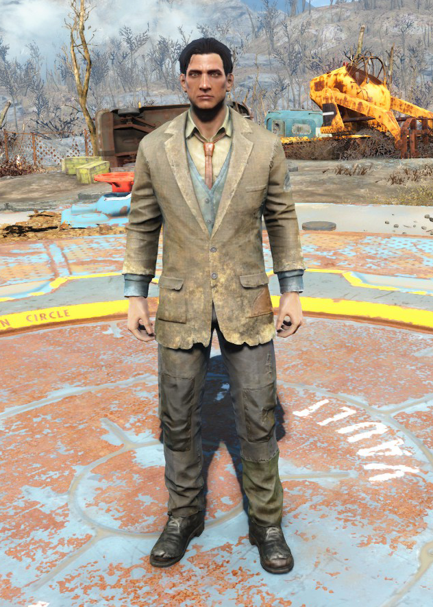 Броня и одежда в Fallout 4 - Заплатанный костюм-тройка
