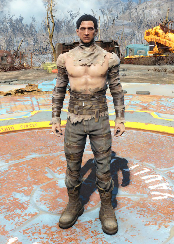 Броня и одежда в Fallout 4 - Кожаная одежда рейдера