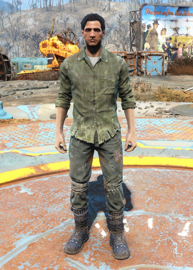 Броня и одежда в Fallout 4 - Фланелевая рубашка и джинсы стрелка