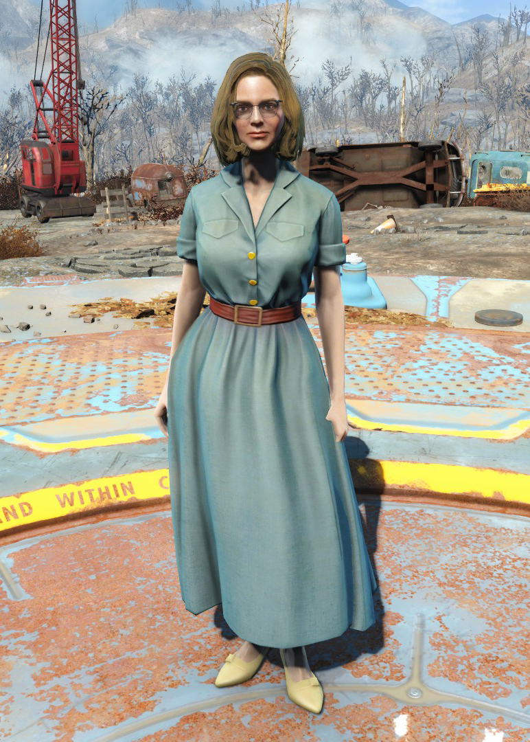 Броня и одежда в Fallout 4 - Выстиранное джинсовое платье
