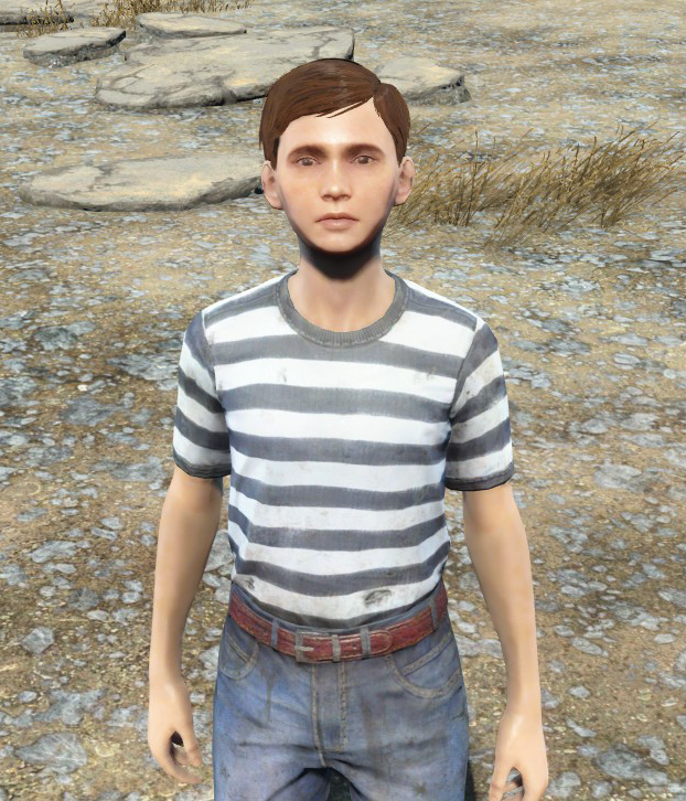 Броня и одежда в Fallout 4 - Детская рубашка и джинсы