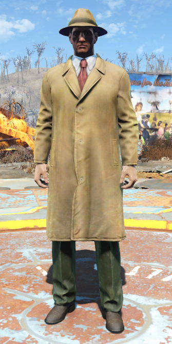 Броня и одежда в Fallout 4 - Жёлтое пальто